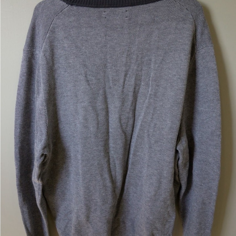 Tasso Elba Men’s Knit Sweater Gray Crew Neck Cotton Blend - Picture 2 of 9